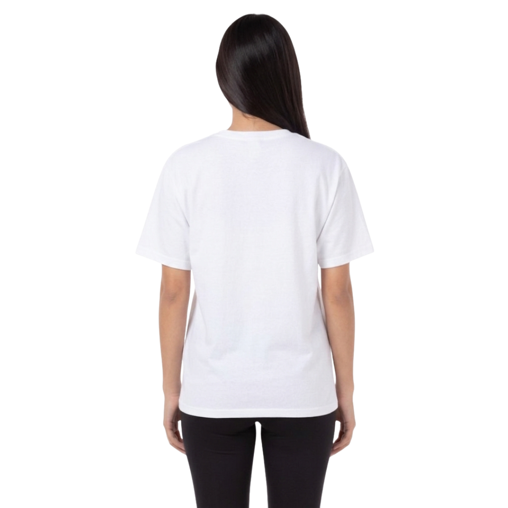 Playera Cuello Redondo Manga Corta Juvenil Unisex Color Blanco