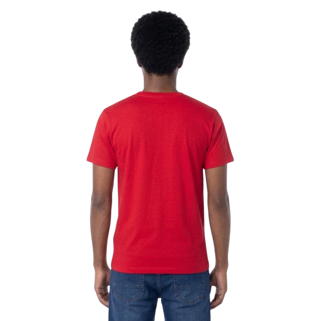 Playera Cuello Redondo Manga Corta Juvenil Unisex Color Rojo