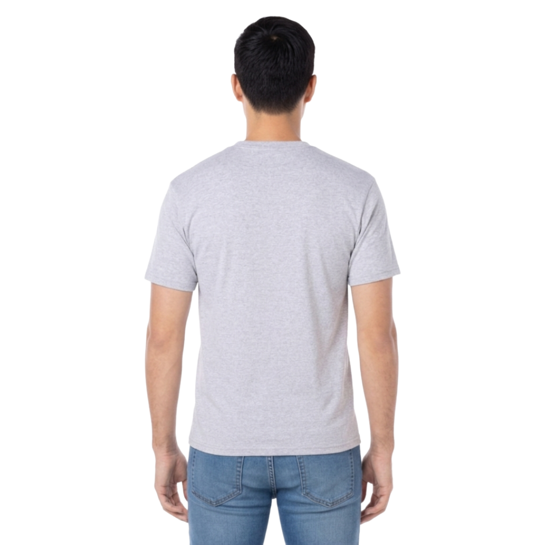 Playera Cuello Redondo Manga Corta Para Caballero Color Gris Jaspe