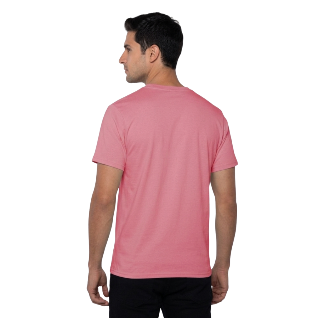 Playera Cuello Redondo Manga Corta Para Caballero Color Salmon