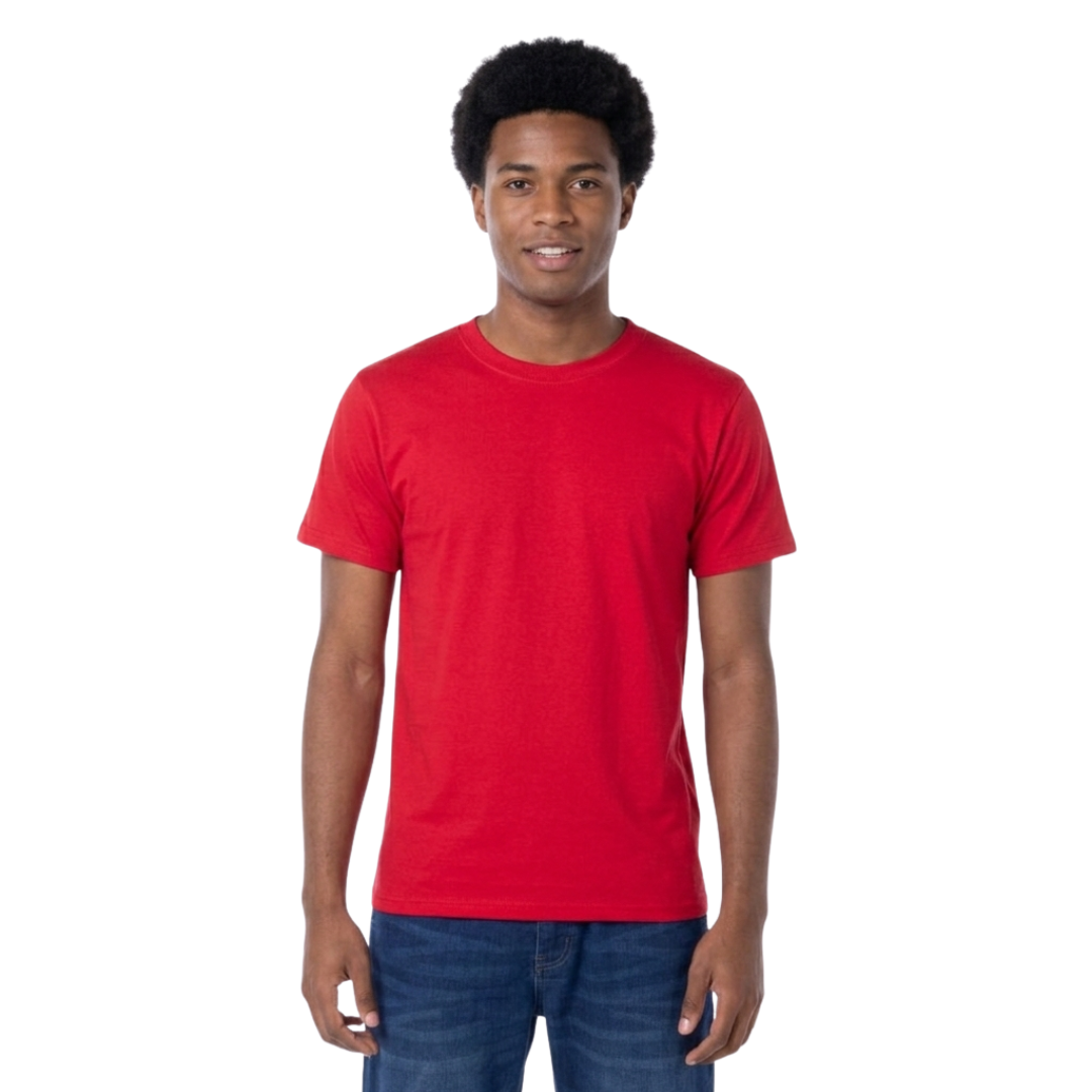 Playera Cuello Redondo Manga Corta Juvenil Unisex Color Rojo