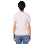 Playera Cuello Redondo Manga Corta Con Silueta Para Dama Color Rosa Pastel