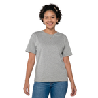 Playera Cuello Redondo Manga Corta Juvenil Unisex Color Gris Jaspe