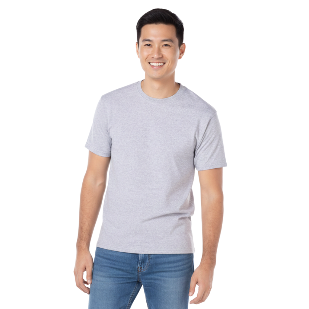 Playera Cuello Redondo Manga Corta Para Caballero Color Gris Jaspe