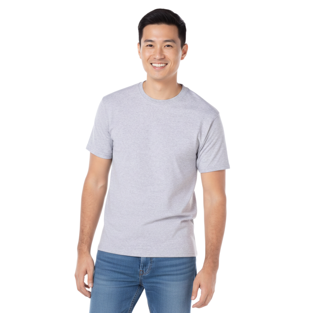 Playera Cuello Redondo Manga Corta Para Caballero Color Gris Jaspe