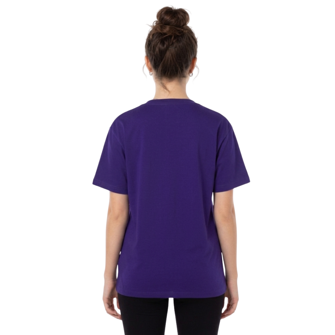 Playera Cuello Redondo Manga Corta Juvenil Unisex Color Morado