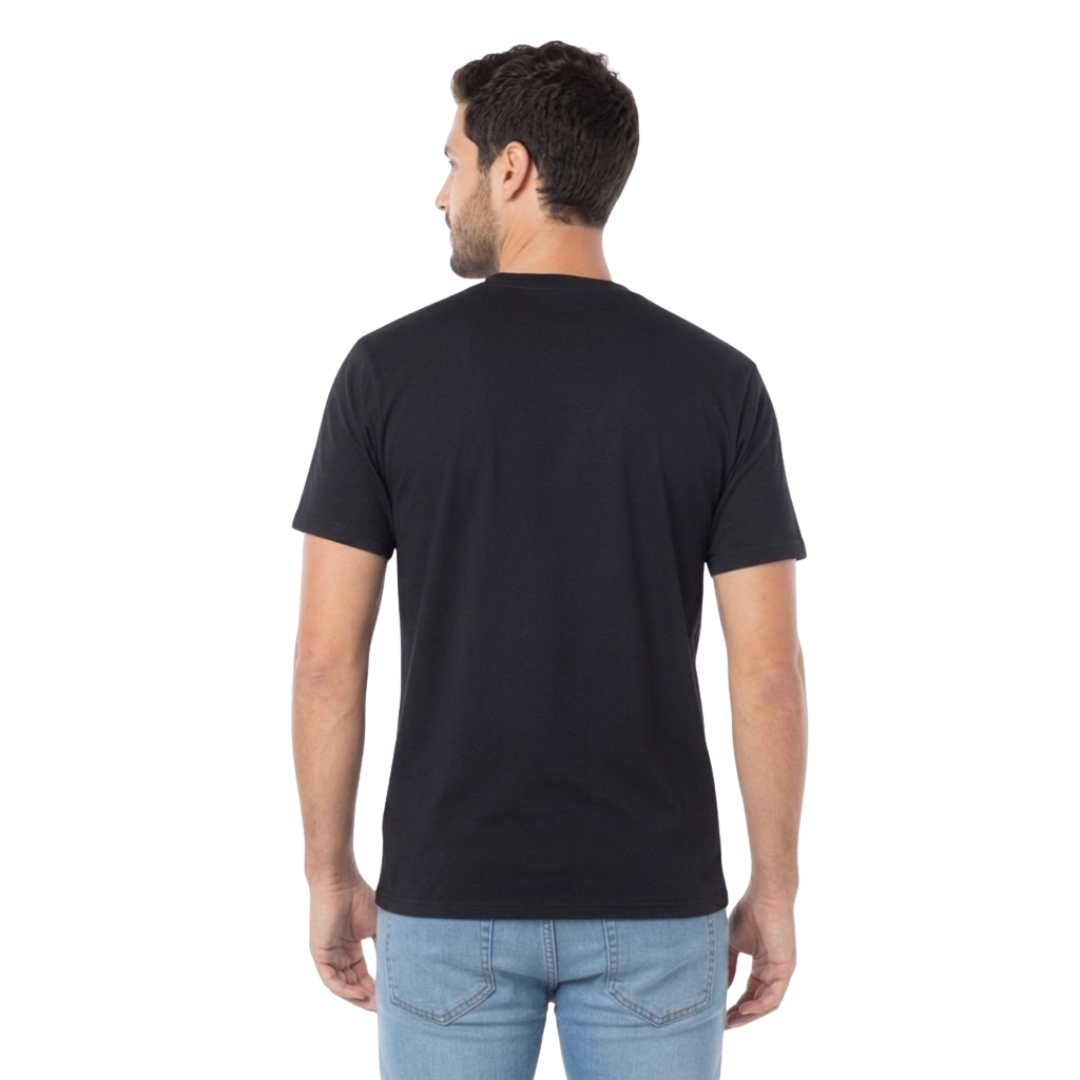 Playera Cuello Redondo Manga Corta Para Caballero Color Negro
