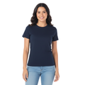 Playera Cuello Redondo Manga Corta Con Silueta Para Dama Color Azul Marino