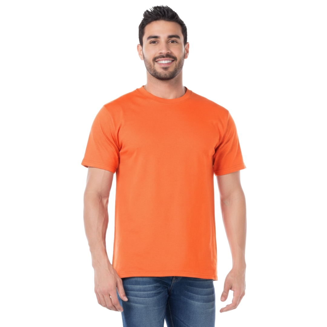 Playera Cuello Redondo Manga Corta Para Caballero Color Naranja