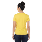 Playera Cuello Redondo Manga Corta Con Silueta Para Dama Color Canario