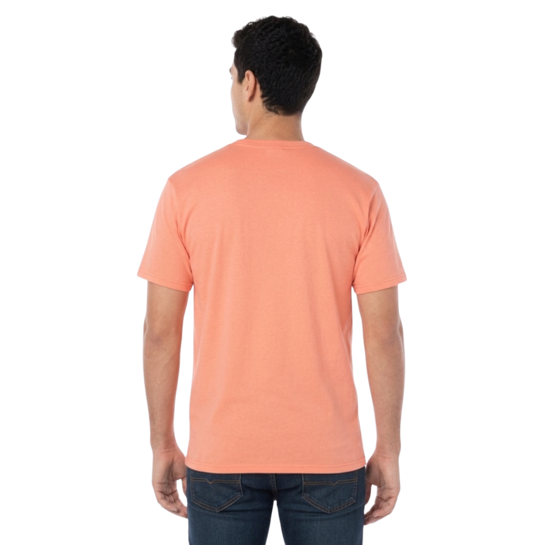 Playera Cuello Redondo Manga Corta Para Caballero Color Coral