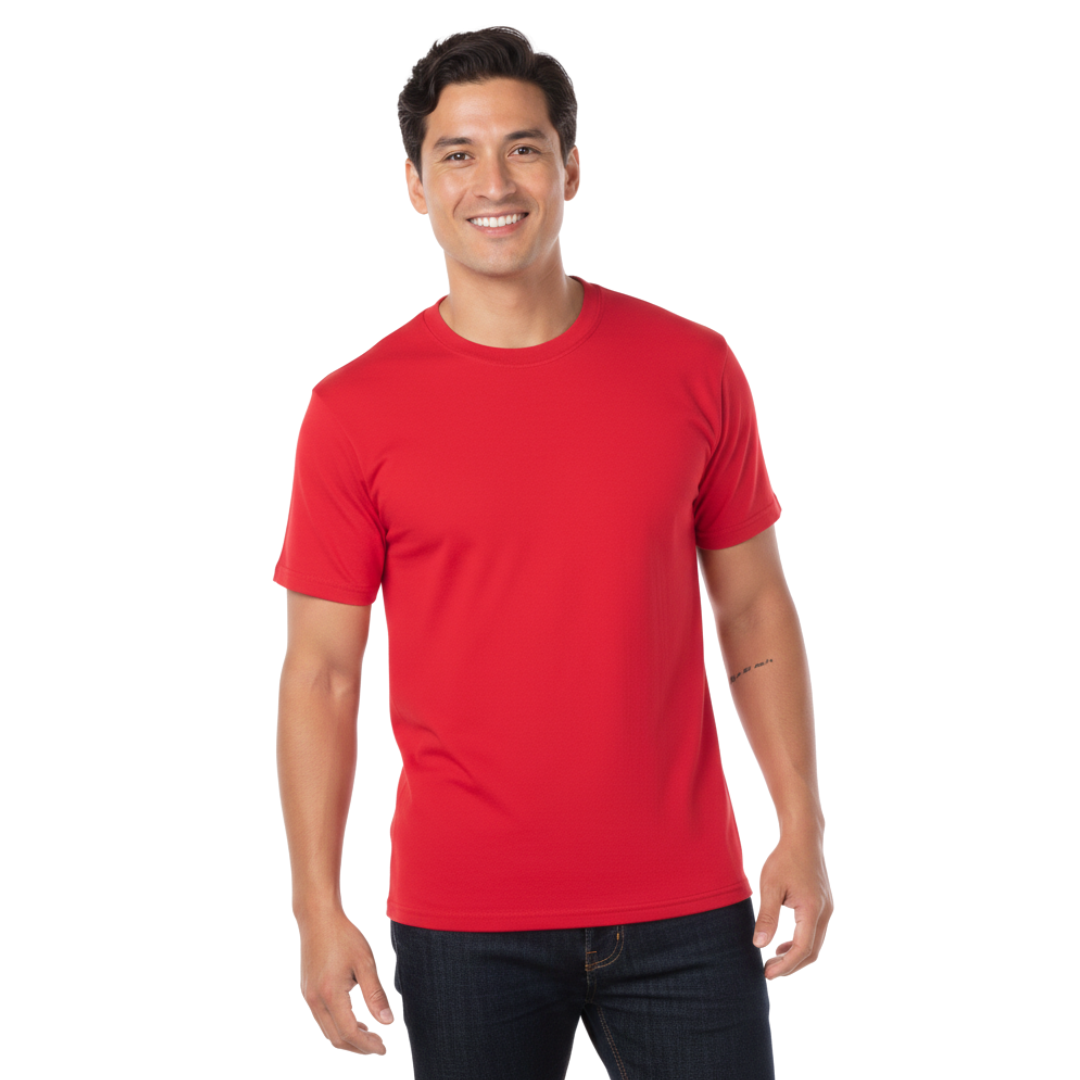 Playera Cuello Redondo Manga Corta Para Caballero Color Rojo