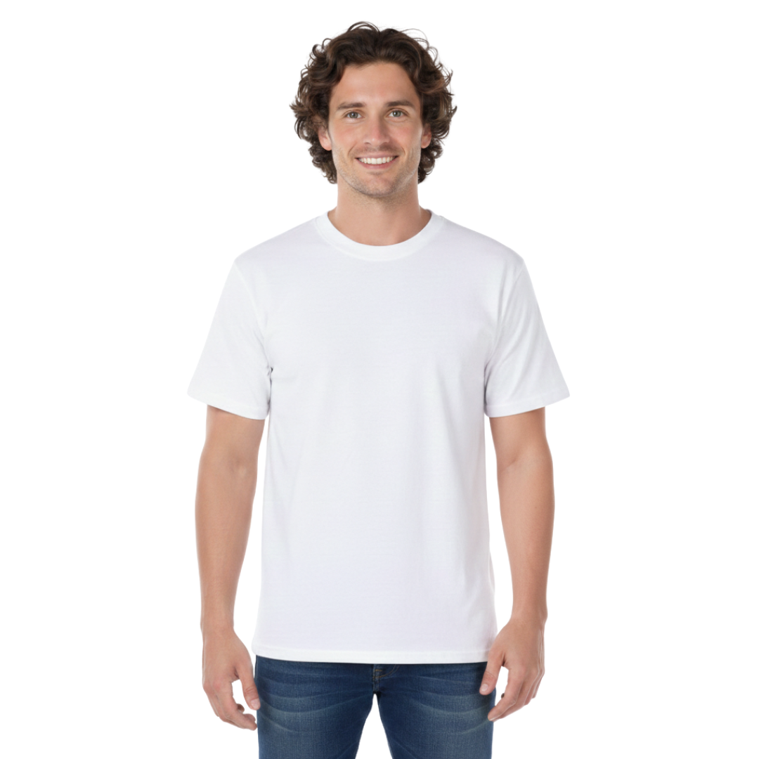 Playera Cuello Redondo Manga Corta Para Caballero Color Blanco