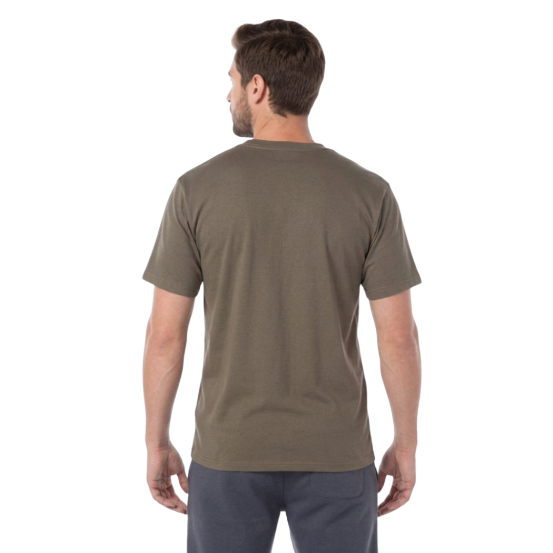 Playera Cuello Redondo Manga Corta Para Caballero Color Olivo