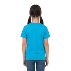Playera Cuello Redondo Manga Corta de Niño Unisex Color Turquesa