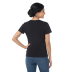 Playera Cuello Redondo Manga Corta Con Silueta Para Dama Color Negro