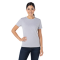 Playera Cuello Redondo Manga Corta Con Silueta Para Dama Color Gris Jaspe