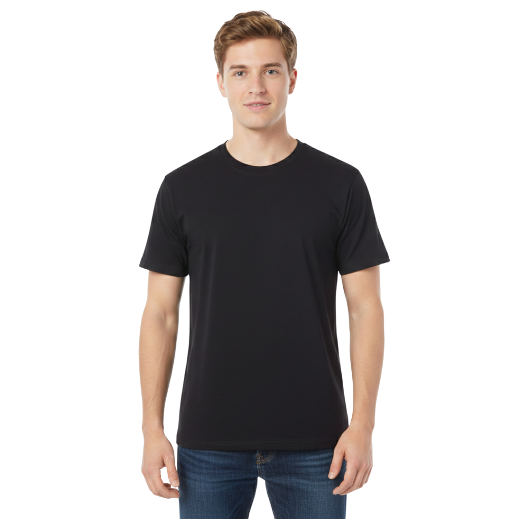 Playera Cuello Redondo Manga Corta Juvenil Unisex Color Negro
