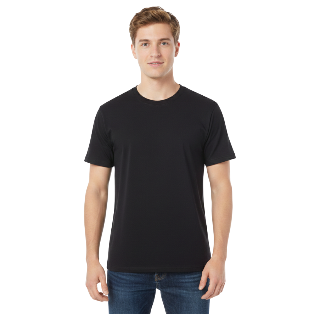 Playera Cuello Redondo Manga Corta Juvenil Unisex Color Negro