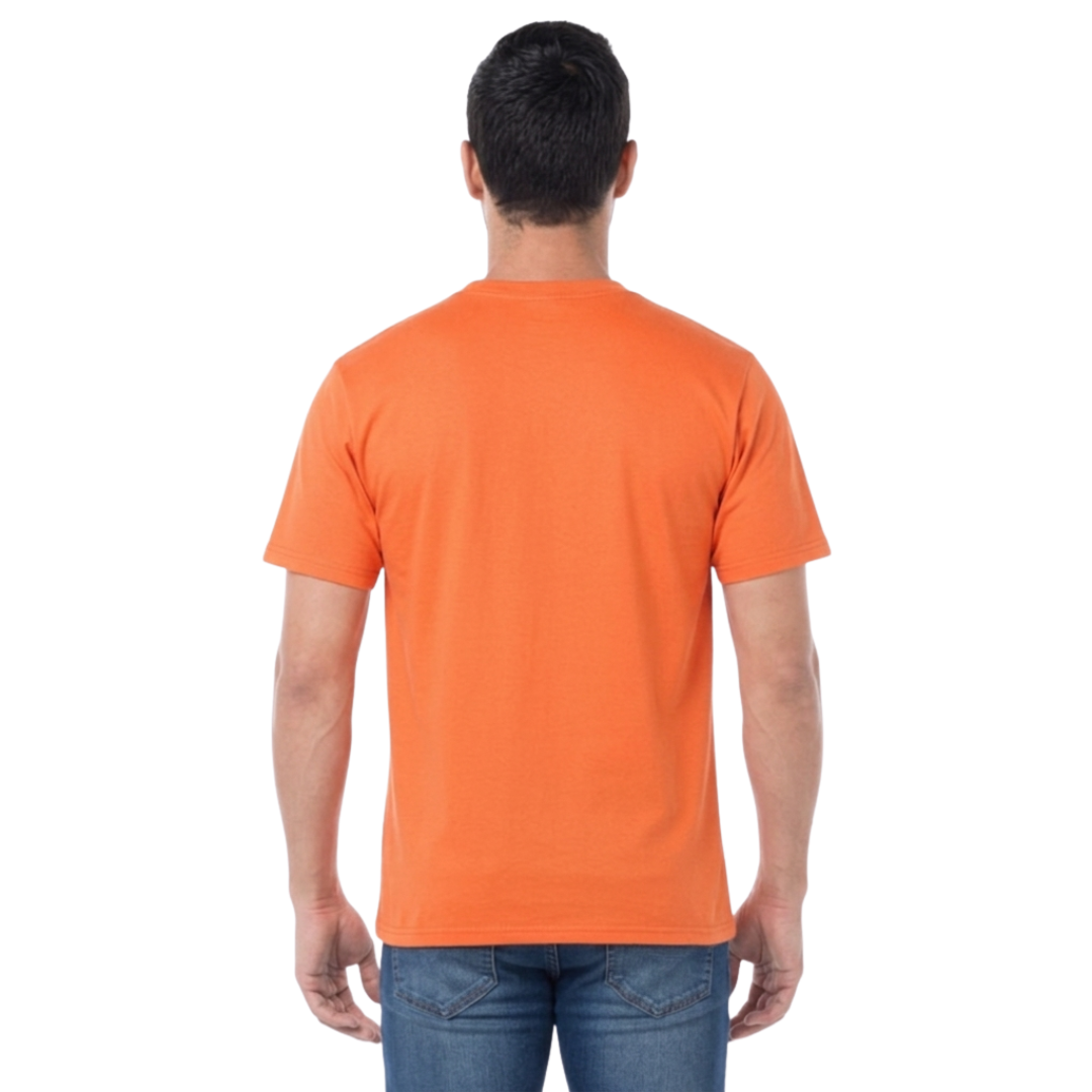 Playera Cuello Redondo Manga Corta Para Caballero Color Naranja