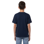 Playera Cuello Redondo Manga Corta Juvenil Unisex Color Azul Marino