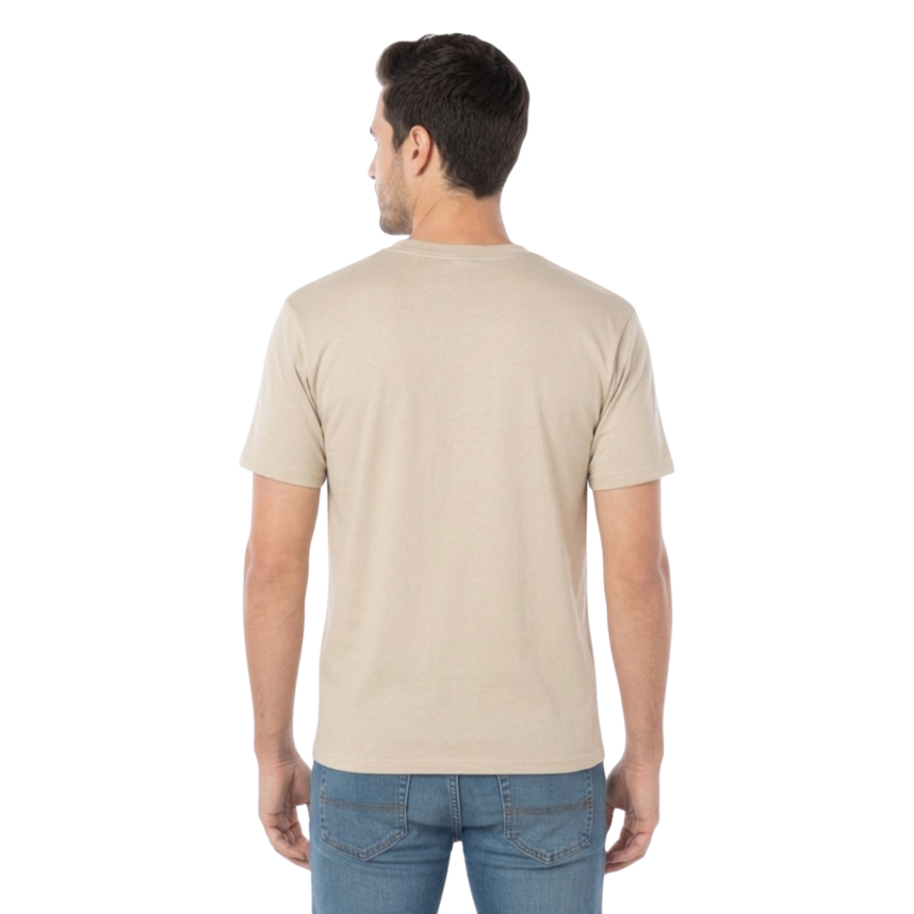 Playera Cuello Redondo Manga Corta Para Caballero Color Beige - EAMexico