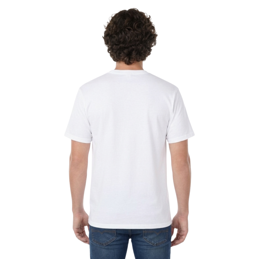 Playera Cuello Redondo Manga Corta Para Caballero Color Blanco