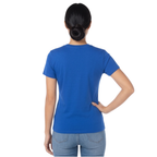 Playera Cuello Redondo Manga Corta Con Silueta Para Dama Color Royal