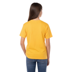 Playera Cuello Redondo Manga Corta Juvenil Unisex Color Amarillo Mango