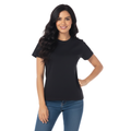 Playera Cuello Redondo Manga Corta Con Silueta Para Dama Color Negro