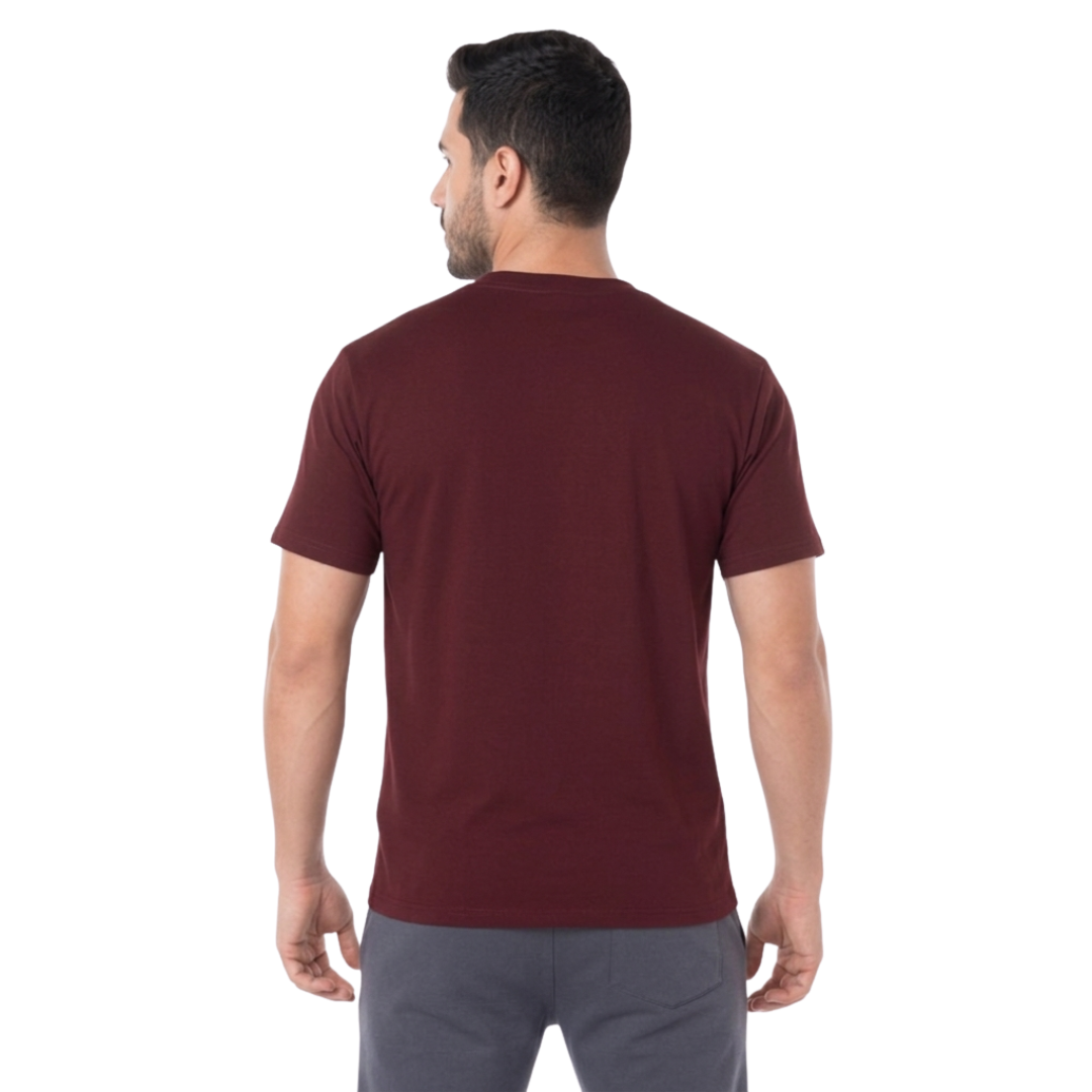 Playera Cuello Redondo Manga Corta Para Caballero Color Marrón