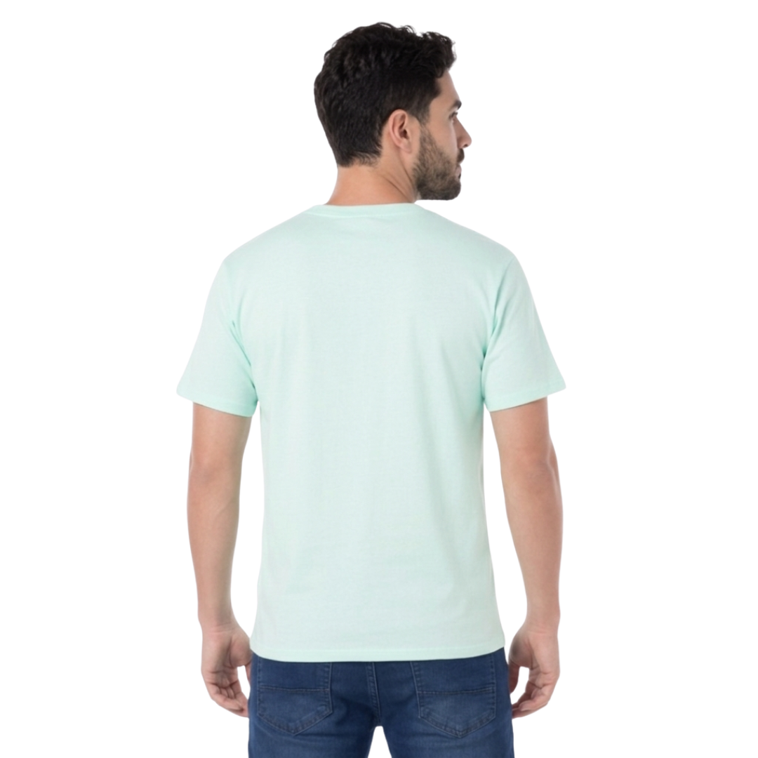 Playera Cuello Redondo Manga Corta Para Caballero Color Aqua