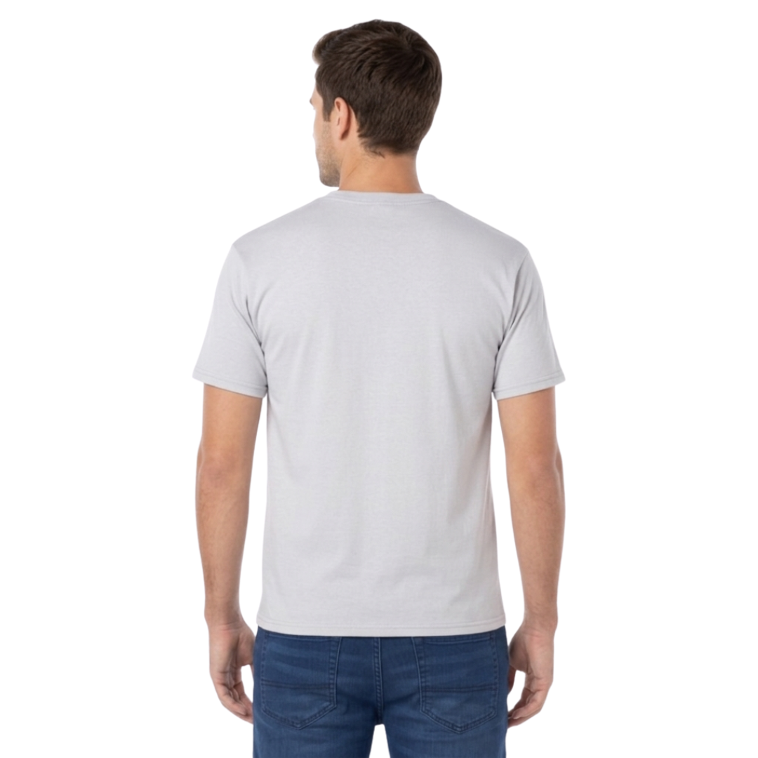 Playera Cuello Redondo Manga Corta Para Caballero Color Plata