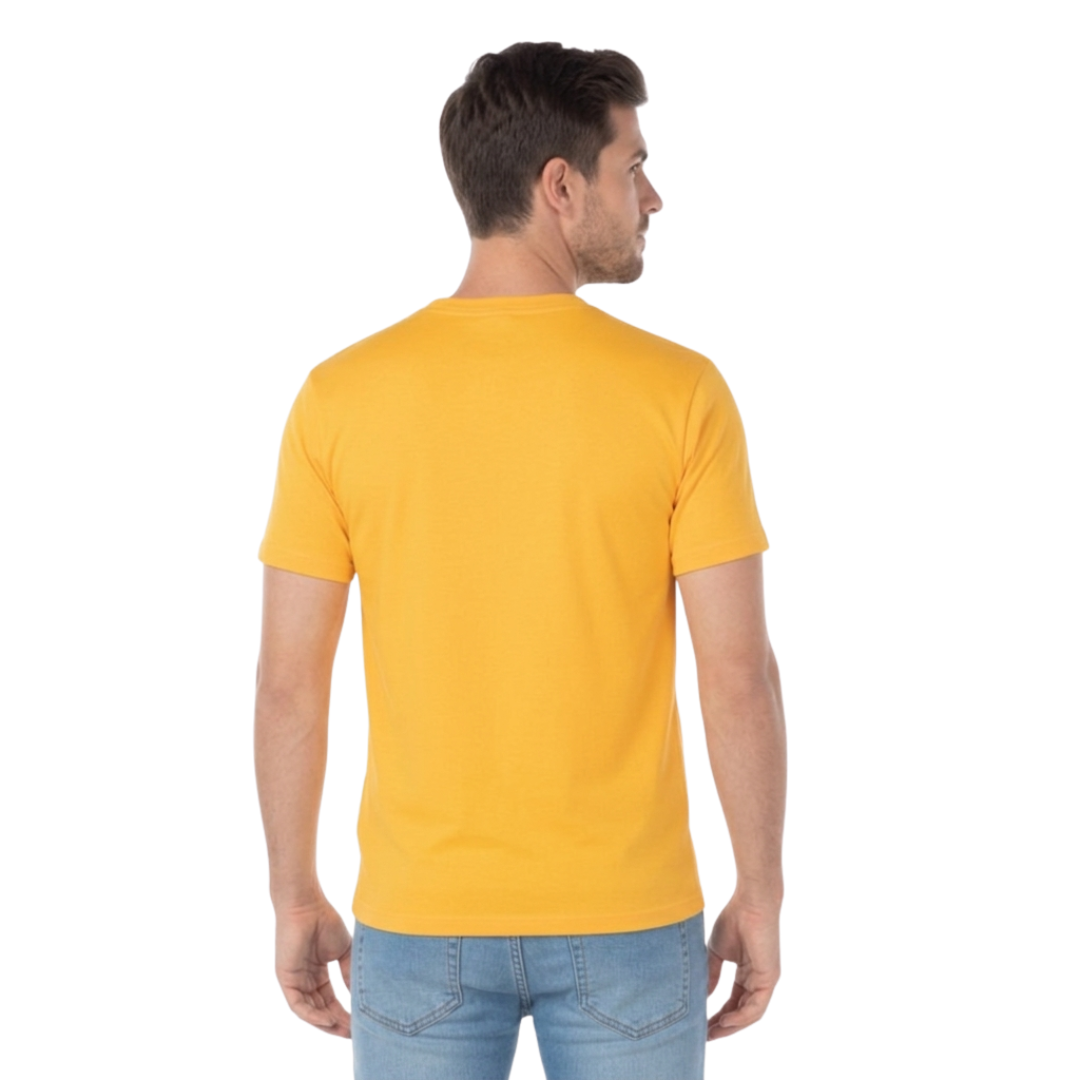 Playera Cuello Redondo Manga Corta Para Caballero Color Amarillo Mango