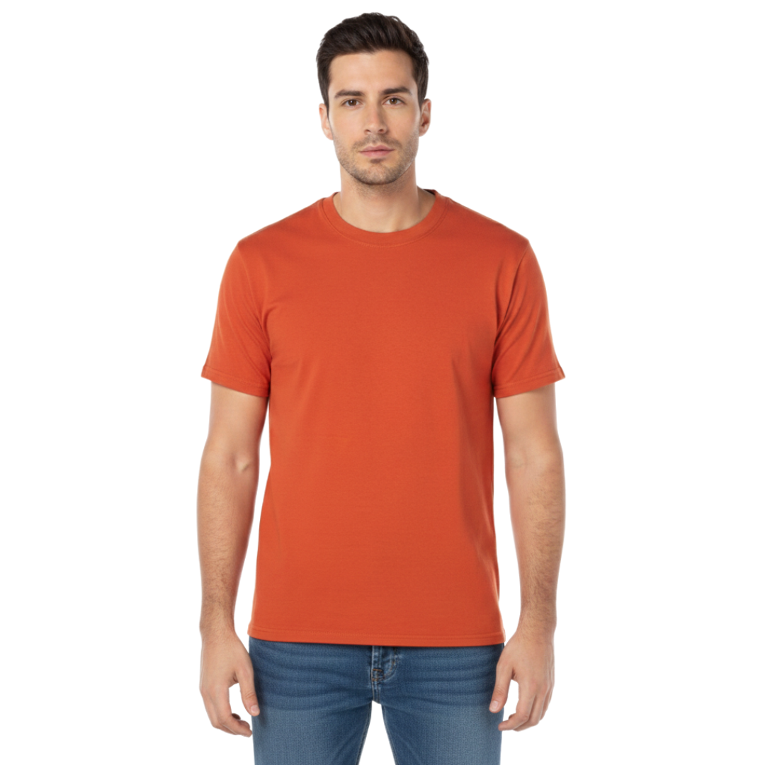 Playera Cuello Redondo Manga Corta Para Caballero Color Ocre