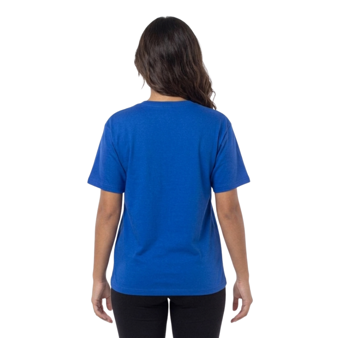 Playera Cuello Redondo Manga Corta Juvenil Unisex Color Royal