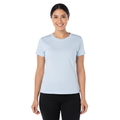 Playera Cuello Redondo Manga Corta Con Silueta Para Dama Color Azul Claro