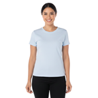 Playera Cuello Redondo Manga Corta Con Silueta Para Dama Color Azul Claro