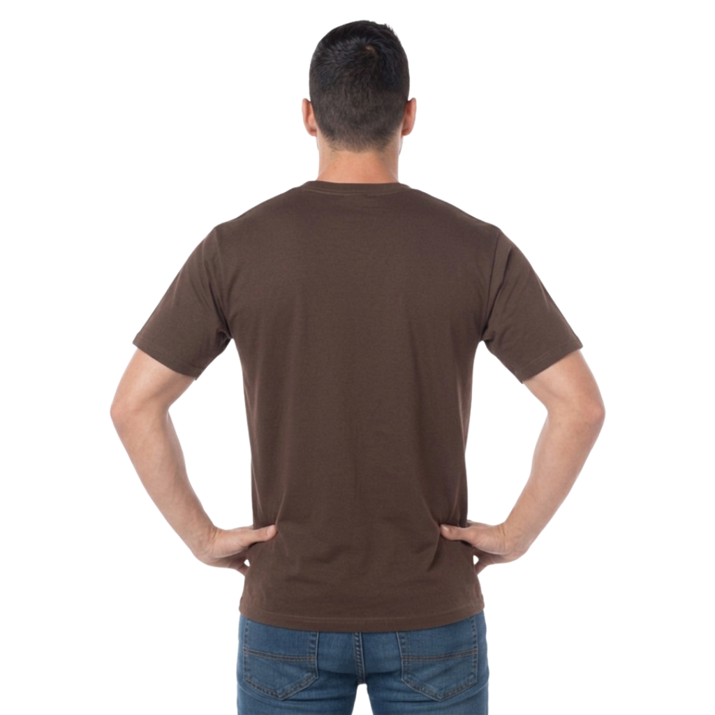Playera Cuello Redondo Manga Corta Para Caballero Color Chocolate - EAMexico