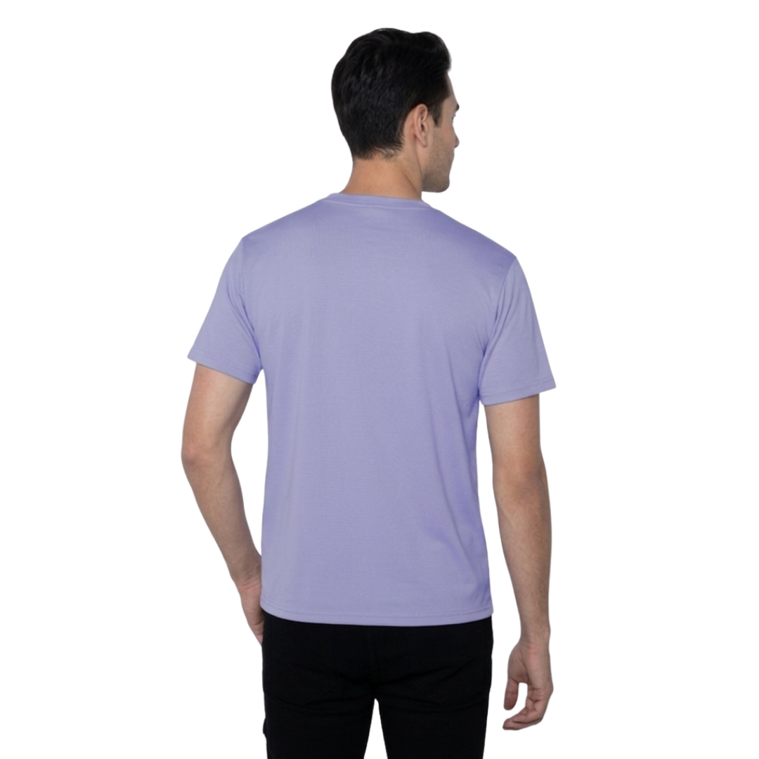 Playera Cuello Redondo Manga Corta Para Caballero Color Lavanda