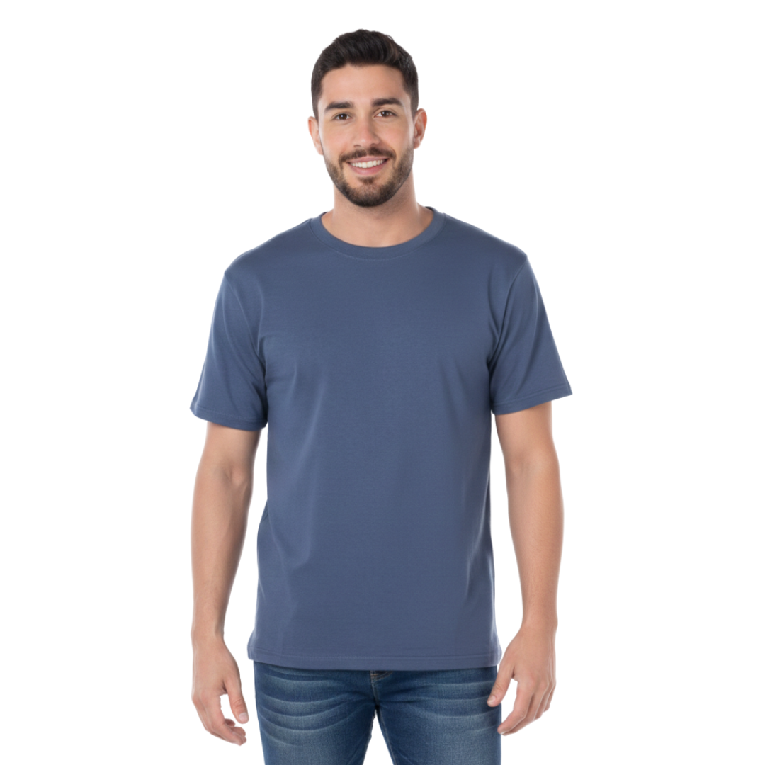 Playera Cuello Redondo Manga Corta Para Caballero Color Delfin