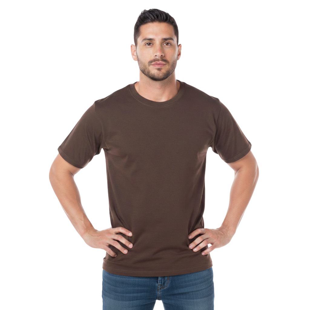 Playera Cuello Redondo Manga Corta Para Caballero Color Chocolate - EAMexico