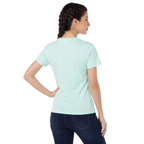 Playera Cuello Redondo Manga Corta Con Silueta Para Dama Color Aqua